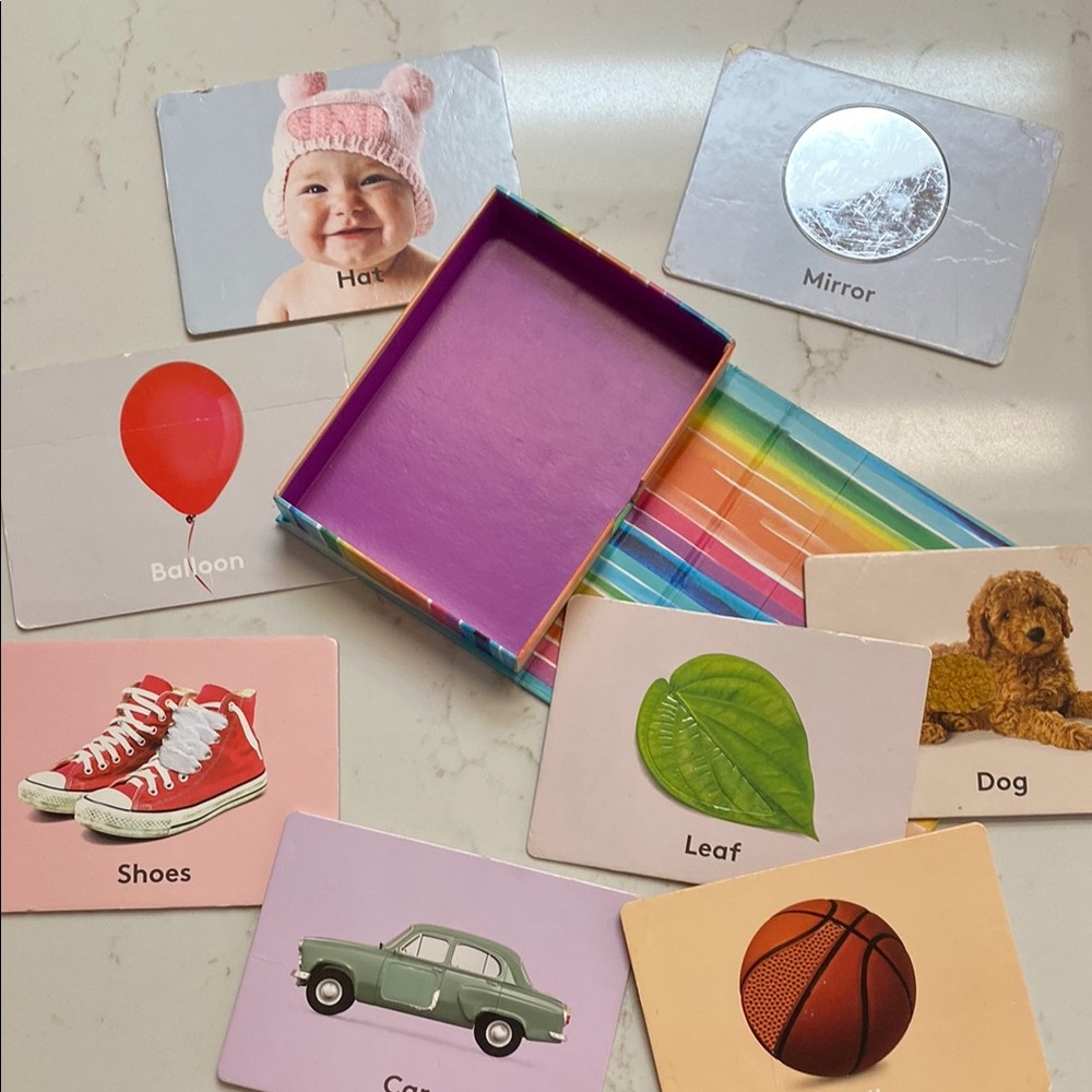 Colorful Kids Learning Flashcards Set
